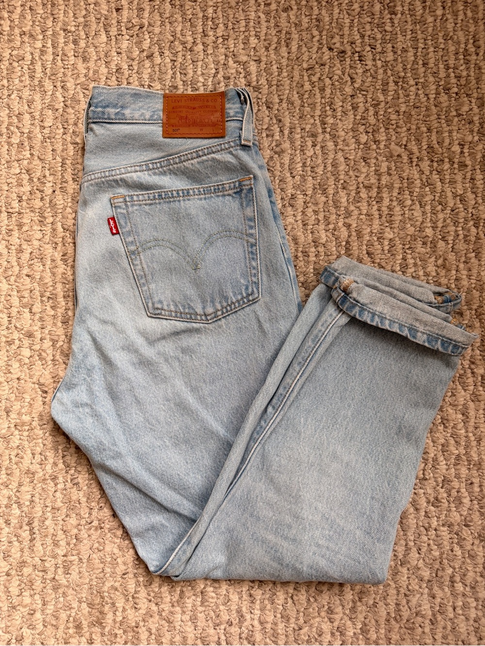 Levi's Women’s Light Blue 501 Classic Straight Jeans